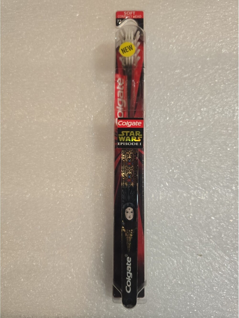 Vintage Colgate Star Wars Episode I Padme Amidala Soft Head Toothbrush Sealed